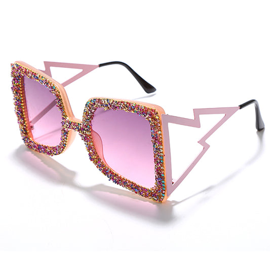 Pink Sparkle Diamond Sunglasses