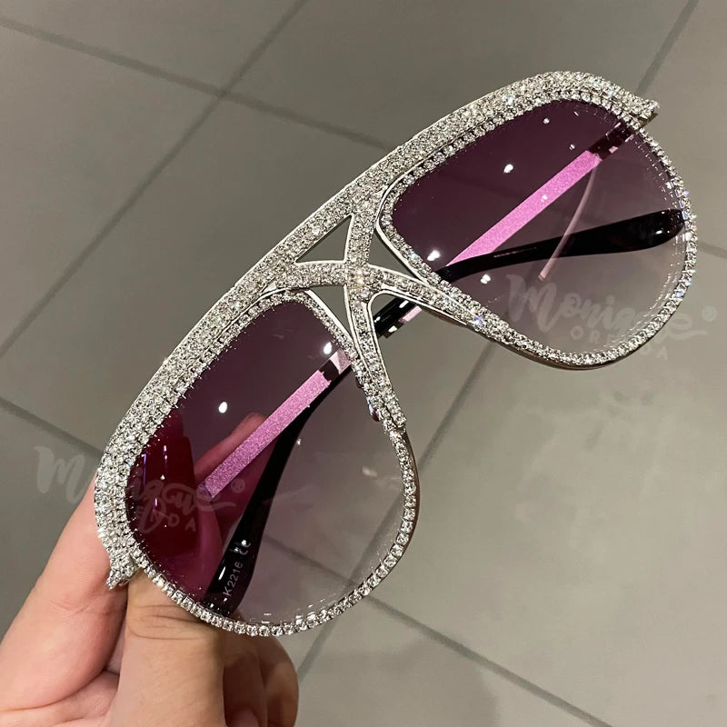 Luxury Designer Rhinestone Sunglasses