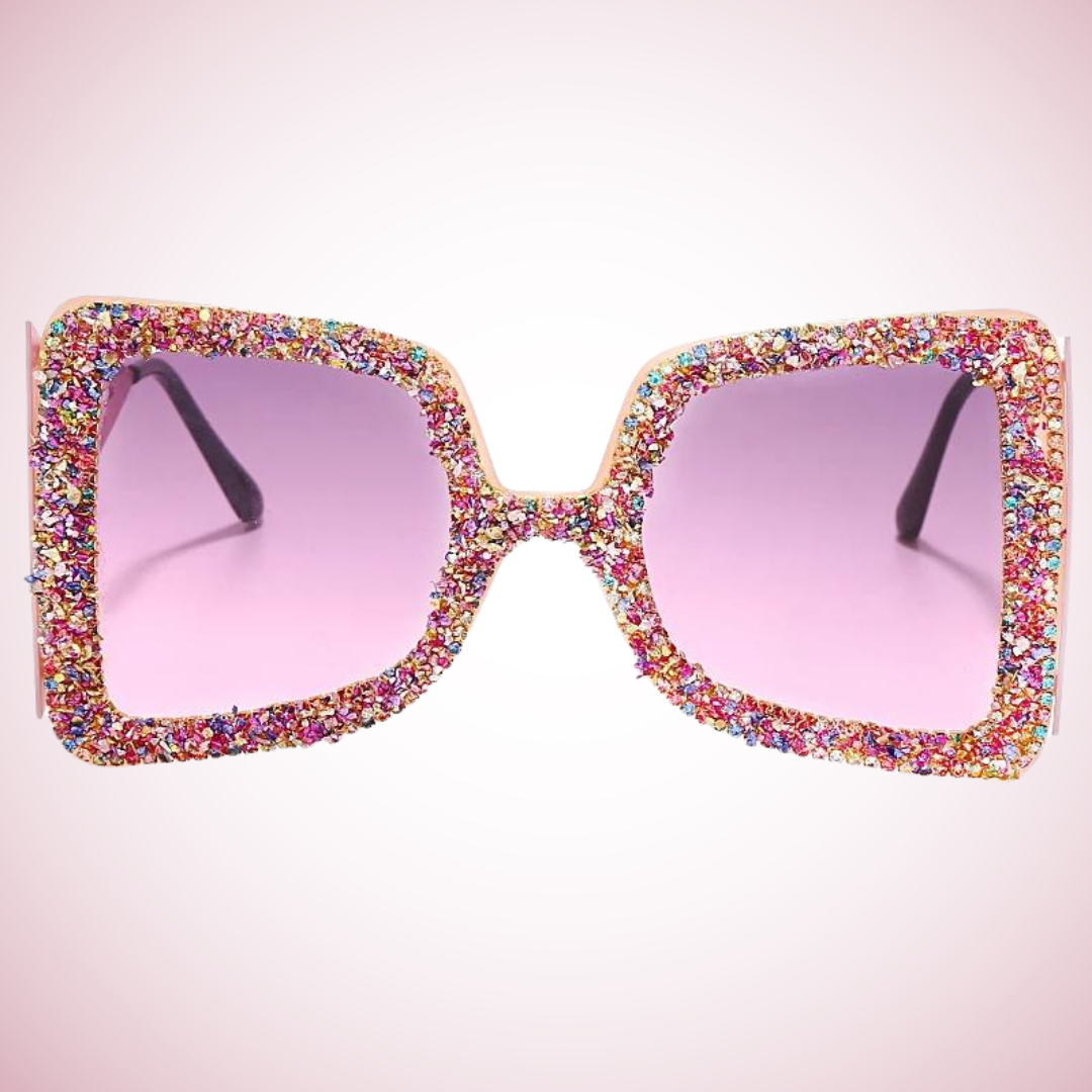 Pink Sparkle Diamond Sunglasses
