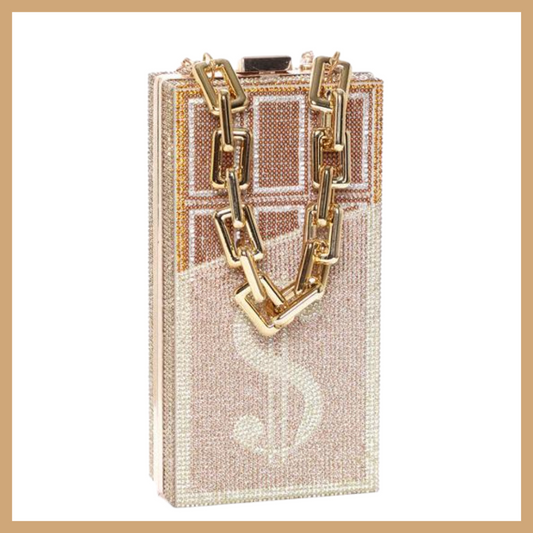 Money Shimmer Clutch