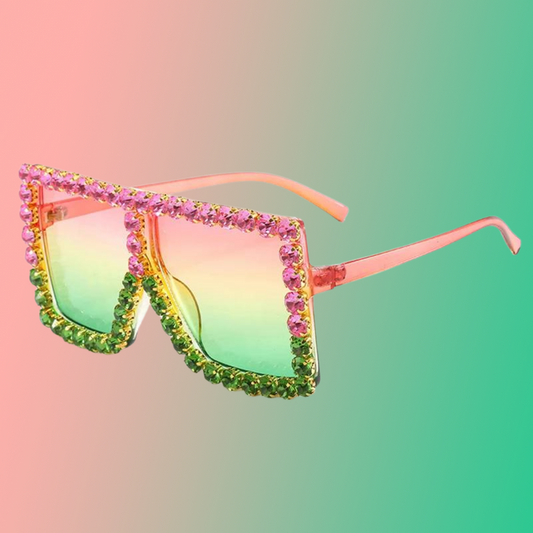 Oversized Fashion Rhinestone Sunglasses