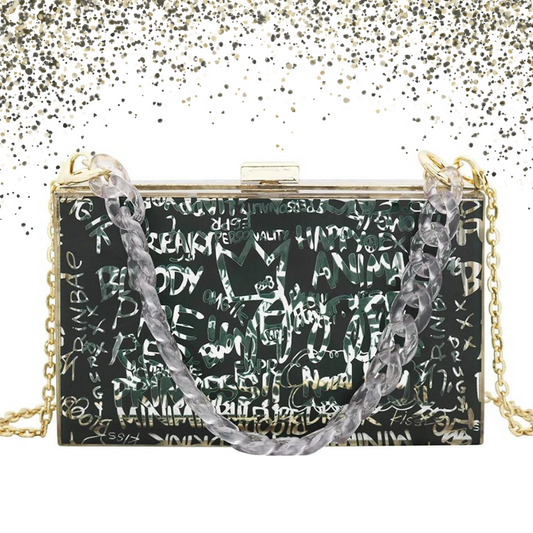 Acrylic Graffiti Clutch