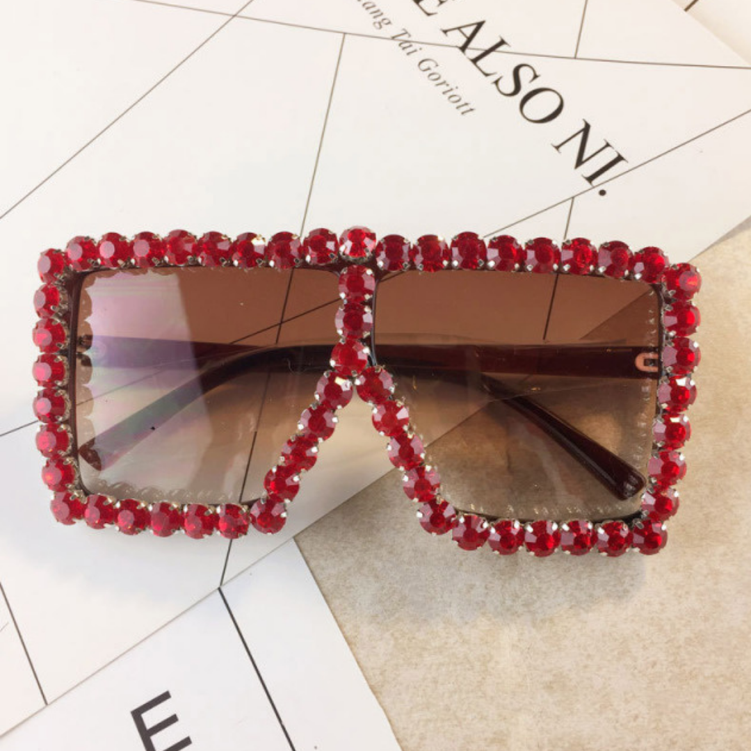 Oversized Fashion Rhinestone Sunglasses